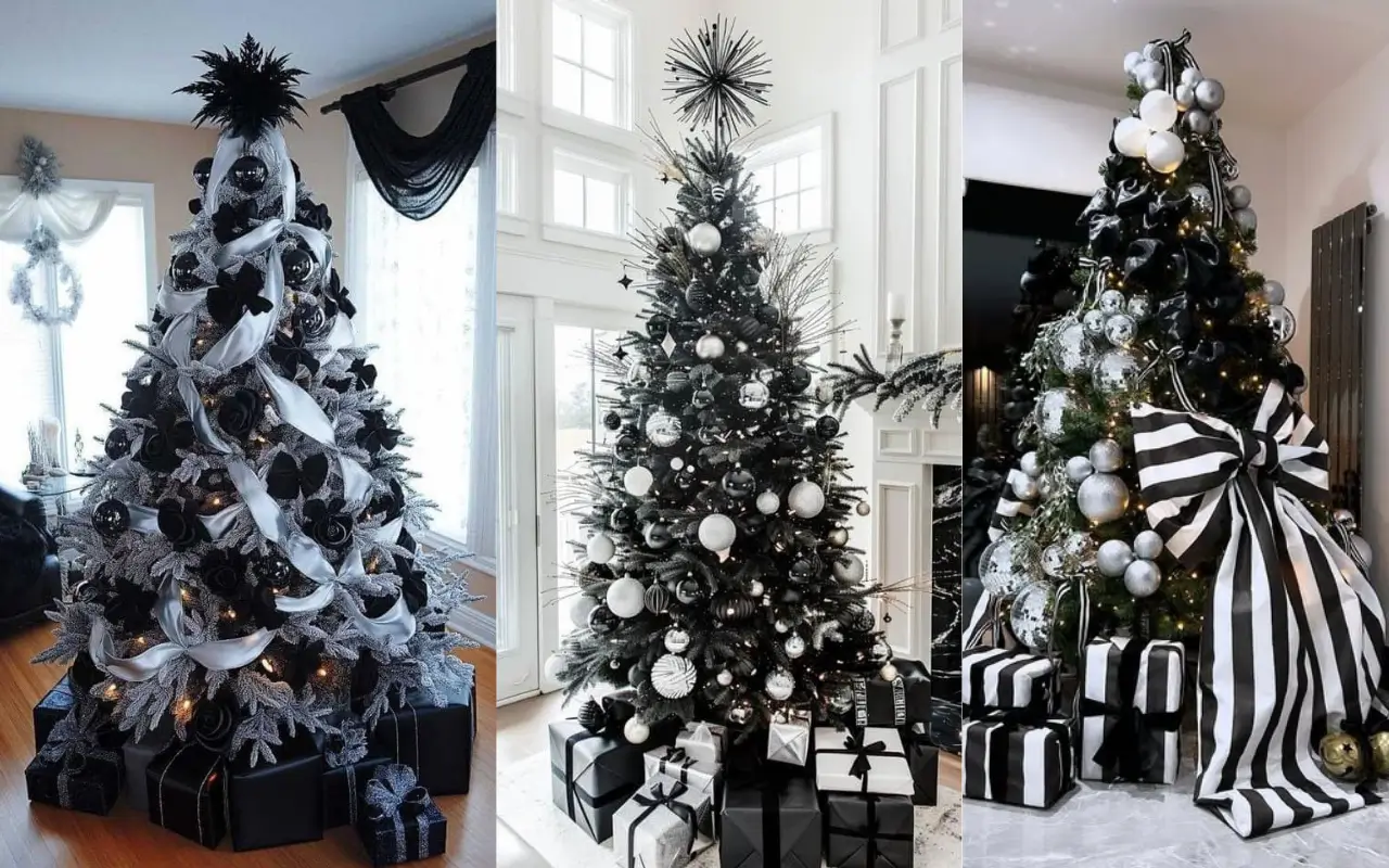 How to Decorate the Perfect Black and White Christmas Tree