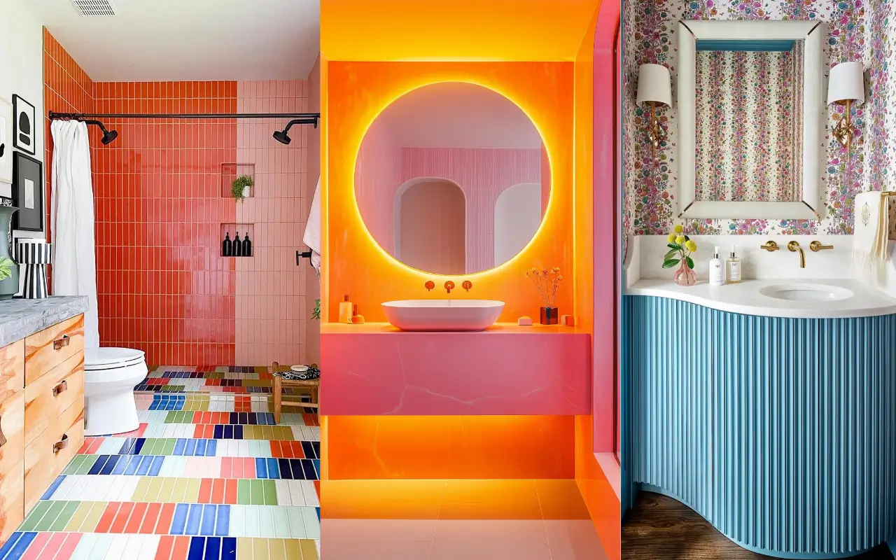 Modern Colorful Bathroom Ideas for a dopamine kick