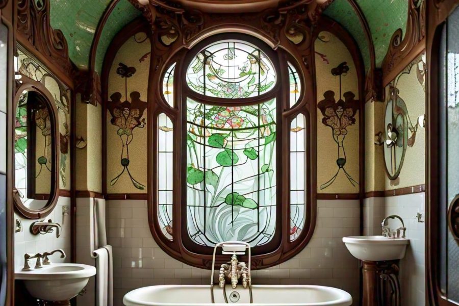 art nouveau bathroom