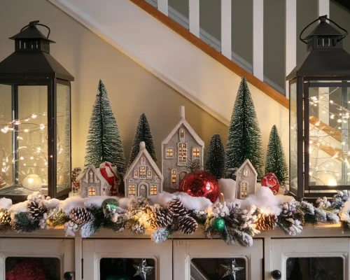 12 Christmas Entryway Console Decor Ideas