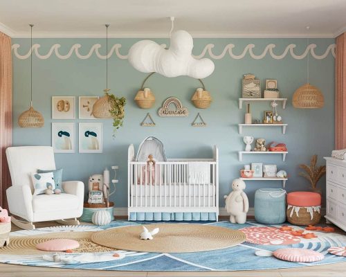 Coastal Nursery Design and Decor