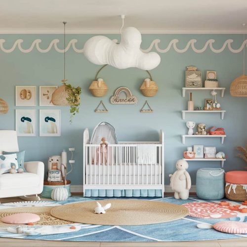 Coastal Nursery Design and Decor