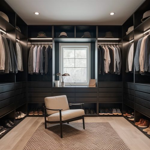 30 Sleek Black Closets for Men