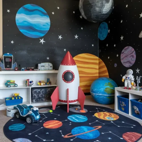 Space Theme Kids Playroom