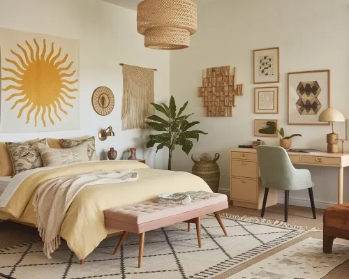 Boho Teen Bedroom Ideas: Sunshine Yellow