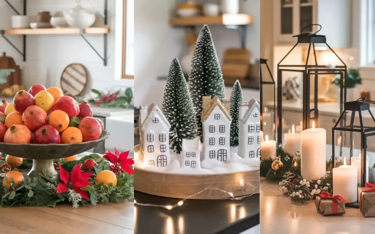 Easy Ways to Decorate your Kitchen Island for Christmas