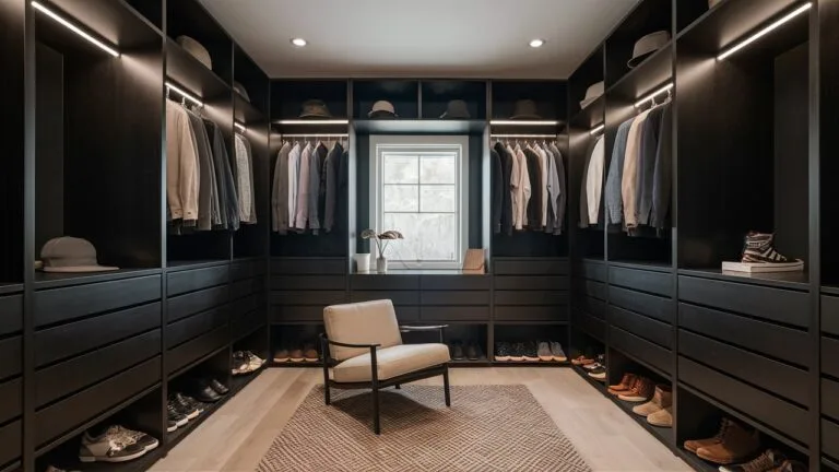 30 Sleek Black Closets for Men