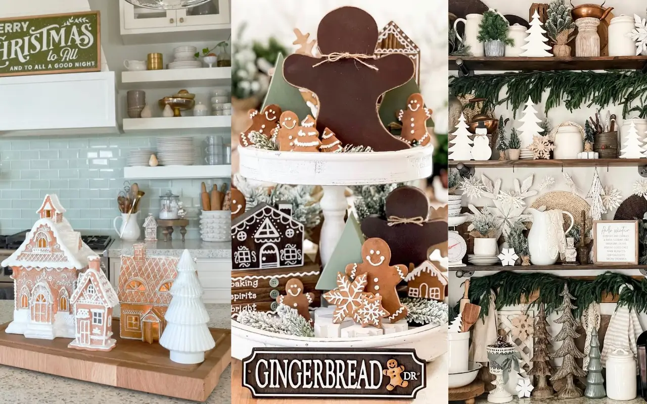 Neutral Christmas Kitchen Décor Ideas