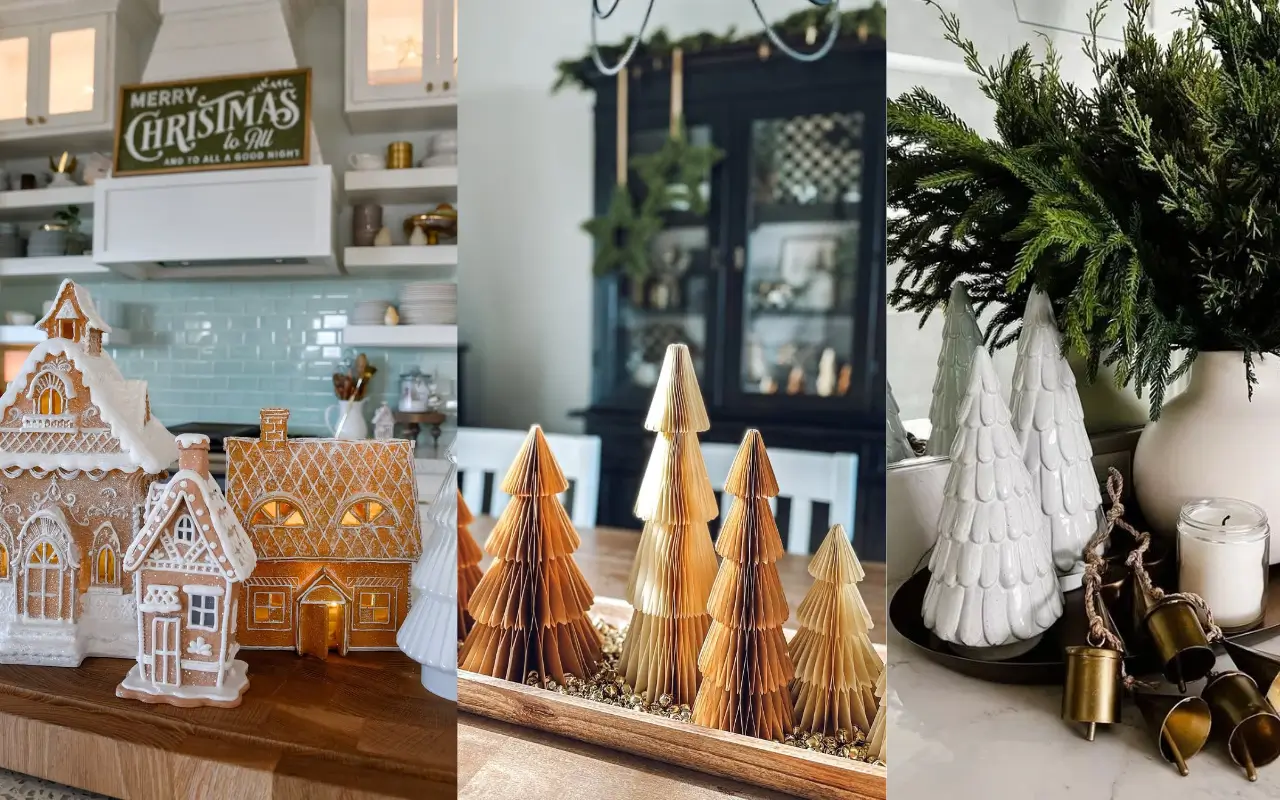 Cozy Neutral Christmas Centerpiece Ideas