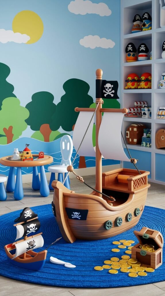 pirate theme toddler playroom